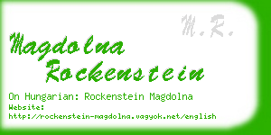 magdolna rockenstein business card